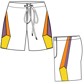 Patron ropa, Fashion sewing pattern, molde confeccion, patronesymoldes.com Surf short 6066 HOMBRES Shorts